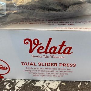 New in Box Velata mini burger slider dual press